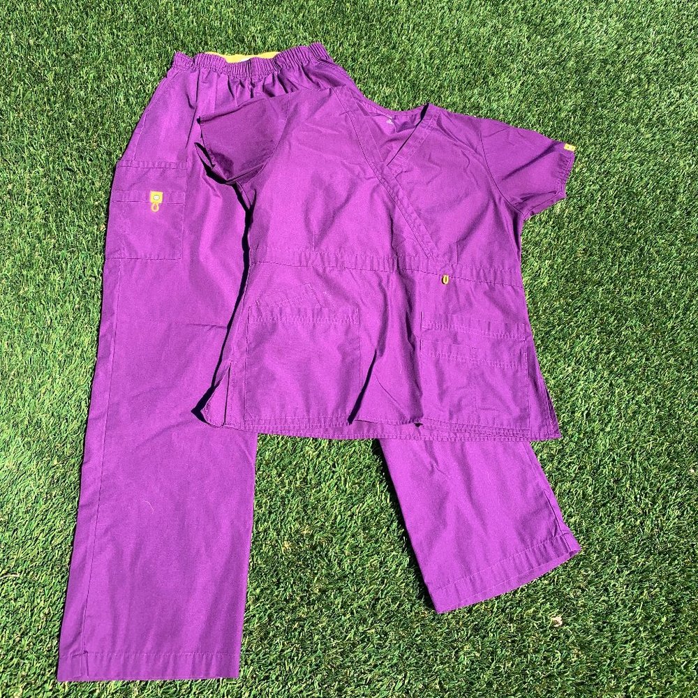 Wonder Wink Pink Cargo Scrub Set